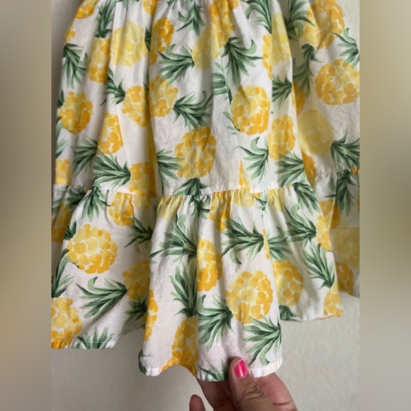 Janie and Jack Pineapple Puff Sleeve Dress size 3 - Picture 6 of 7